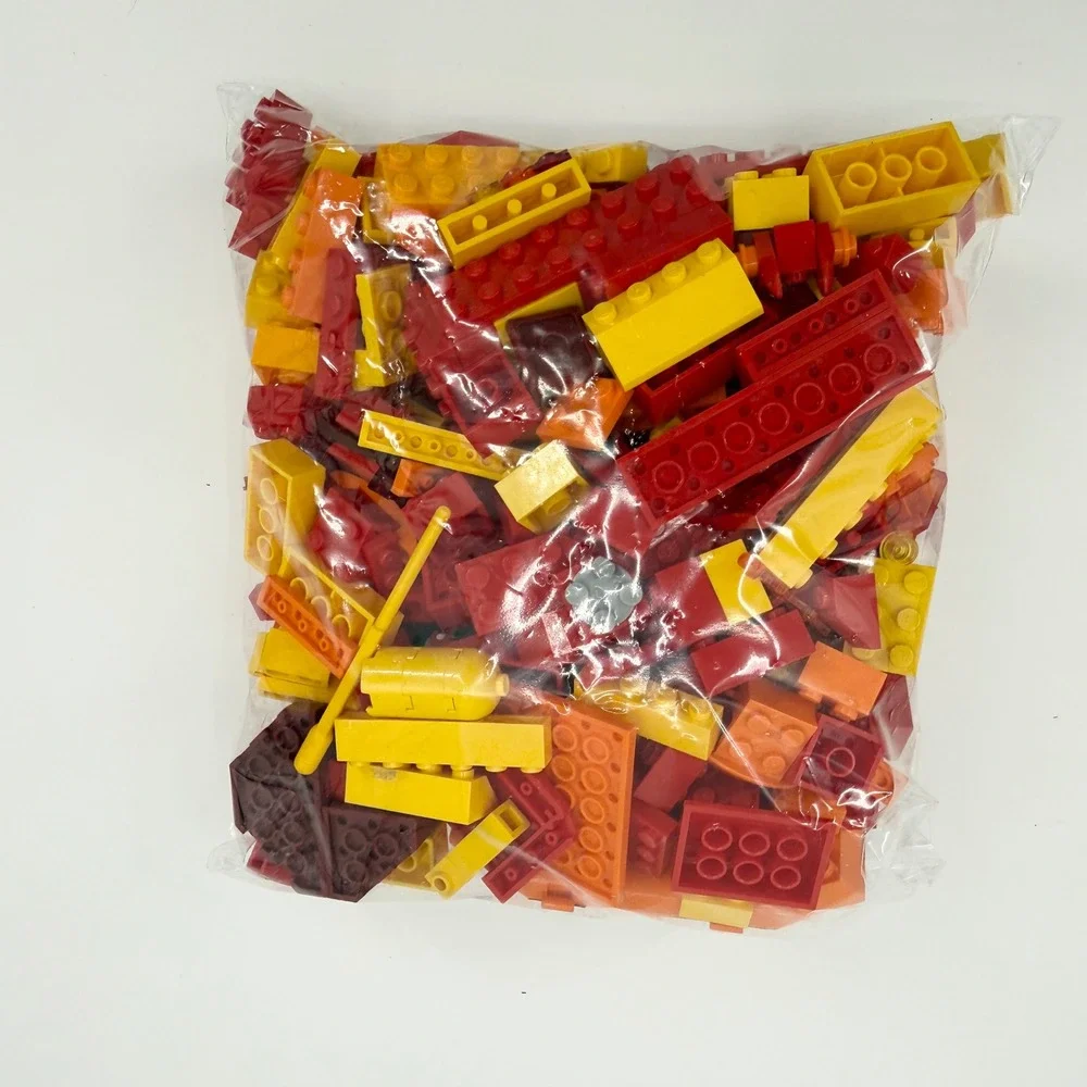 Lego‎ Bulk Lot Color Sorted Yellow Orange Red Mix 1 Pound Pieces Parts Bricks
